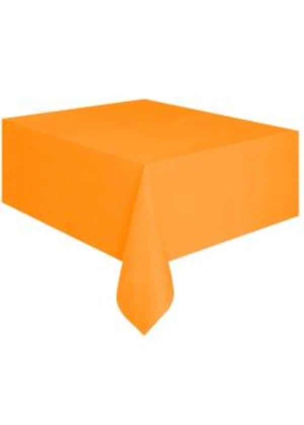 Turuncu Plastik Masa Örtüsü 137x270cm - Gorsel 1