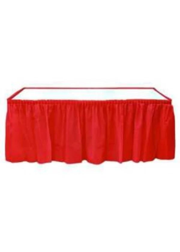 Kırmızı Plastik Masa Eteği - Gorsel 1