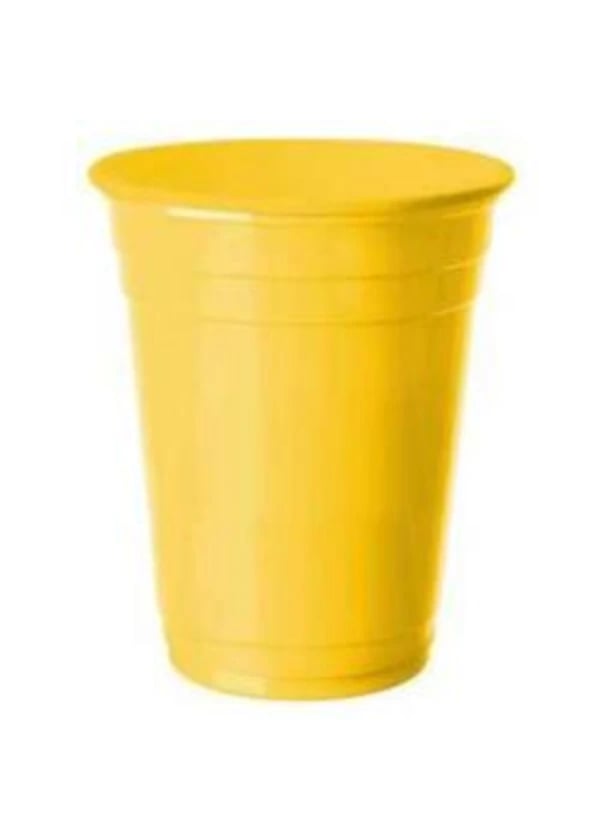 Büyük Boy Plastik Sarı Bardak - Gorsel 1