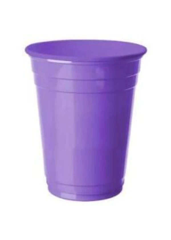 Büyük Boy Plastik Lila Bardak - Gorsel 1