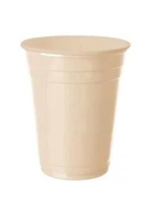 Büyük Boy Plastik Krem Bardak 8'li - Gorsel 1