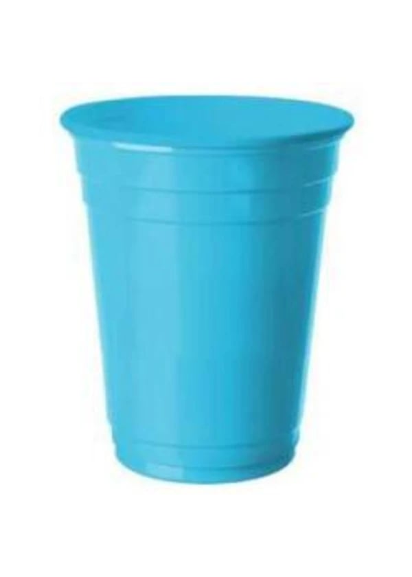 Büyük Boy Plastik Turkuaz Bardak 8'li - Gorsel 1