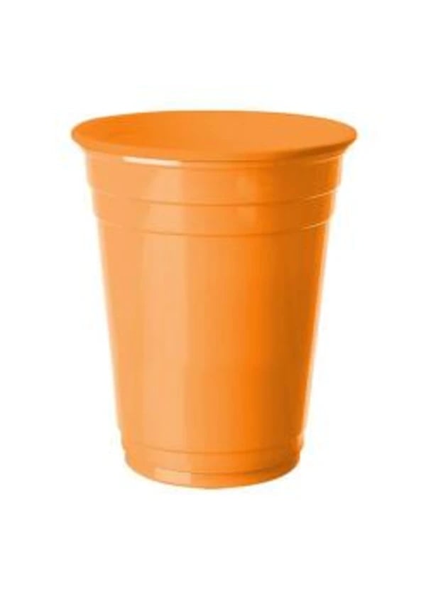 Büyük Boy Plastik Turuncu Bardak - Gorsel 1
