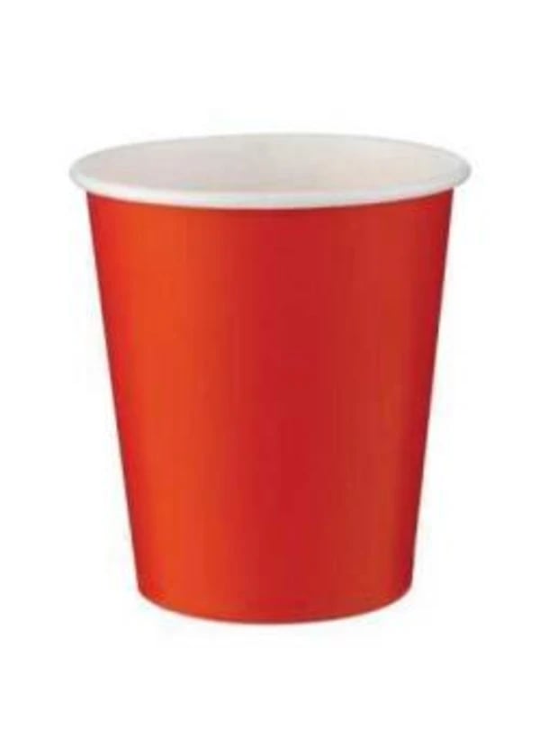 Kırmızı Karton Bardak 8'li - Gorsel 1